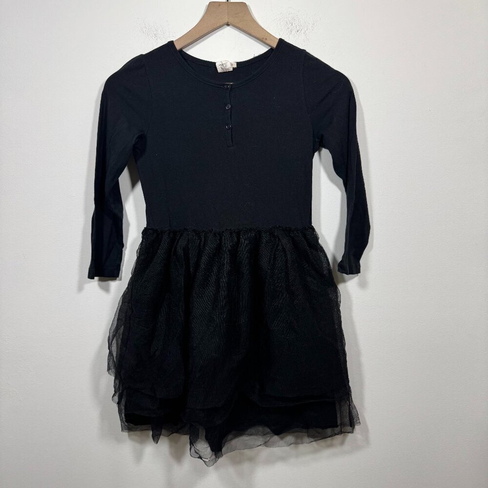 Crew Cuts Girls Black Tulle Dress Kids Size 12 Halloween Holiday